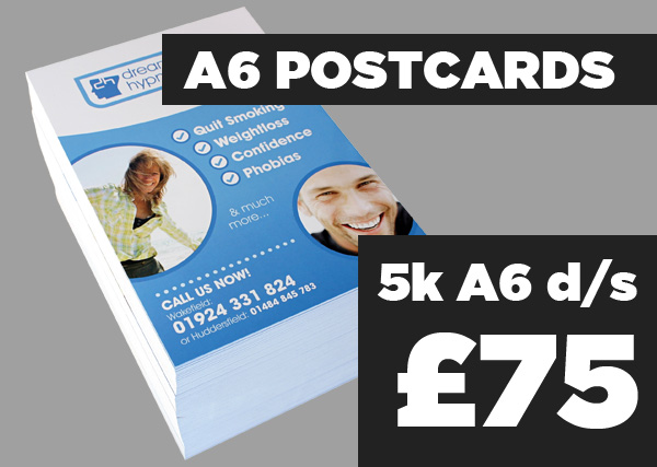 A6 Postcards - 5k A6 d/s - £75
